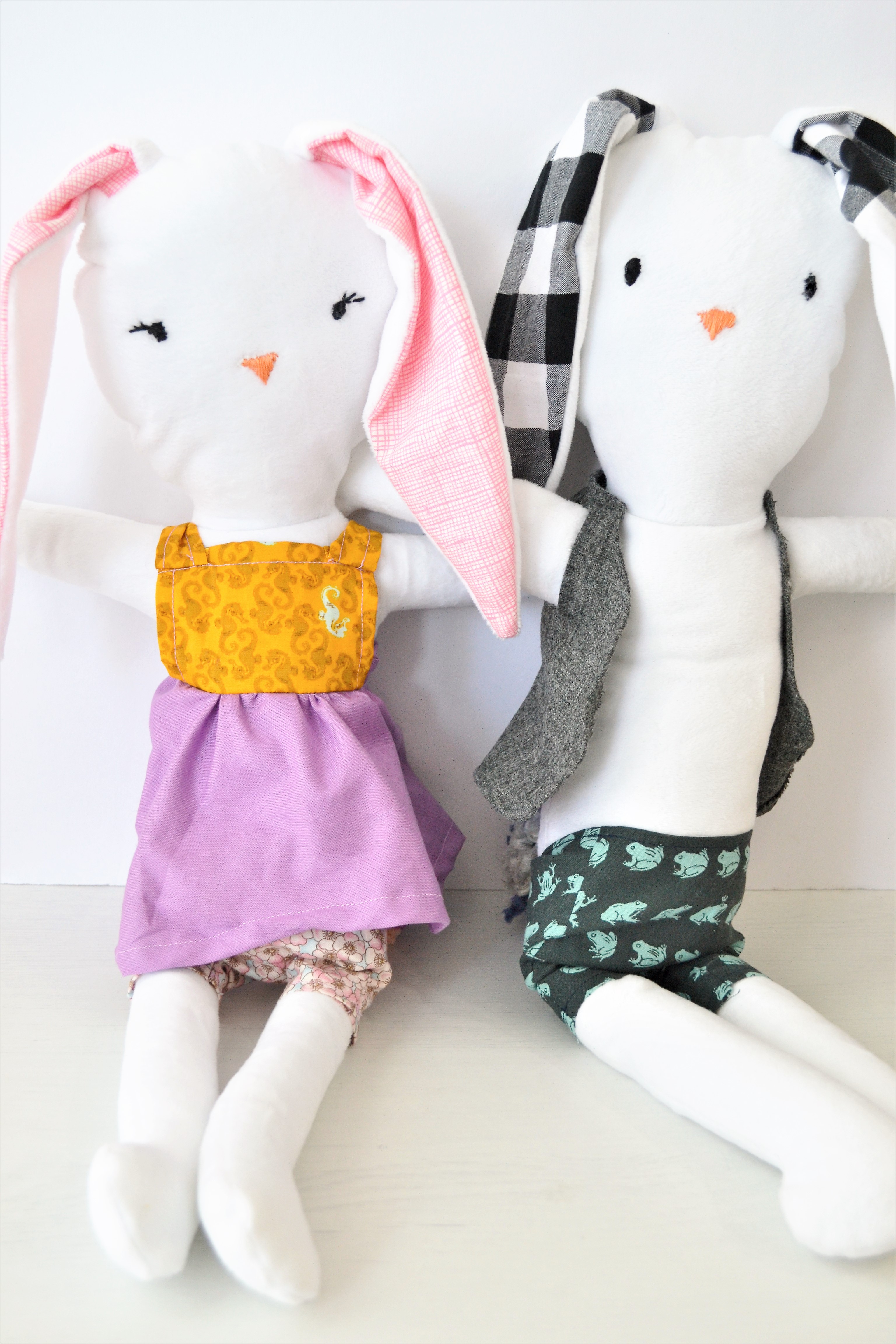 How to Make a Simple Stuffed Animal Cute Bunnies!! Making Things is