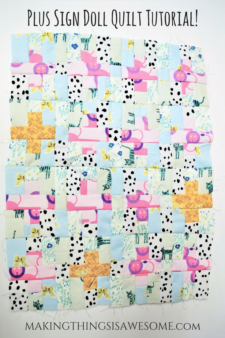 Mini Plus sign quilt tutorial