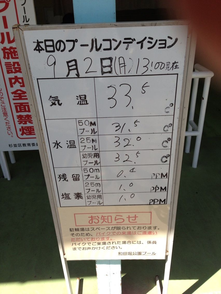 2013年9月2日の和田掘りプール