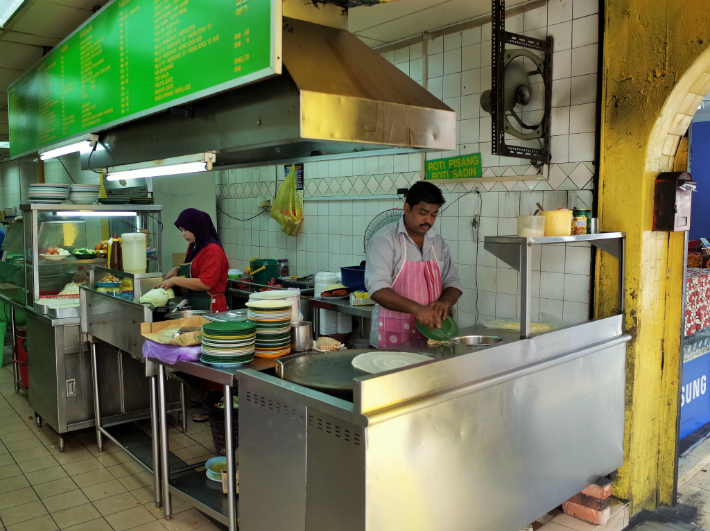 クアラルンプールの中華街の印度料理屋