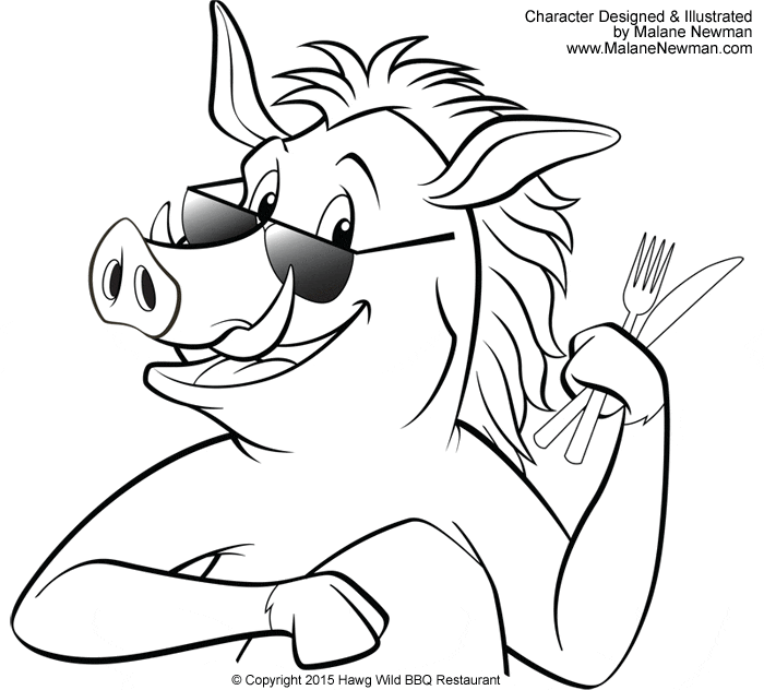 character designer of hog cartoon character