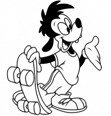 freelance cartoonists lesson on how to draw max, goofys nephew completed drawing