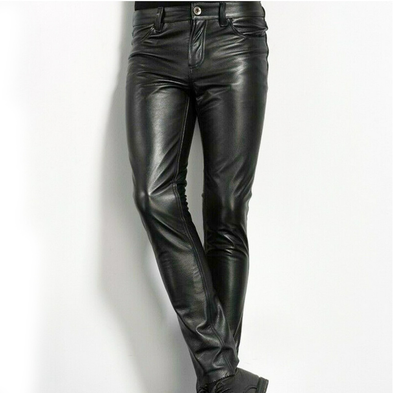 Aggregate more than 149 skinny mens leather pants latest in.eteachers
