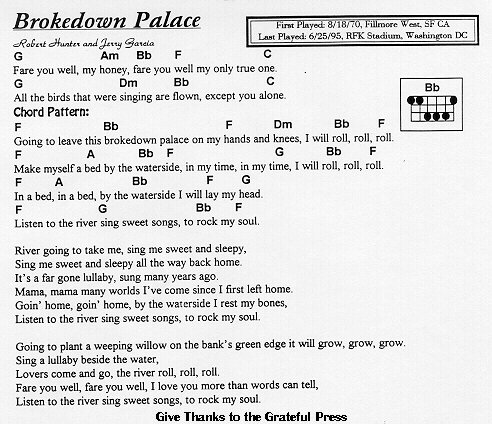 Sheet music arranged for piano/vocal/guitar in f major. Grateful Dead Lyrics And Chords- Grateful Dead Words and