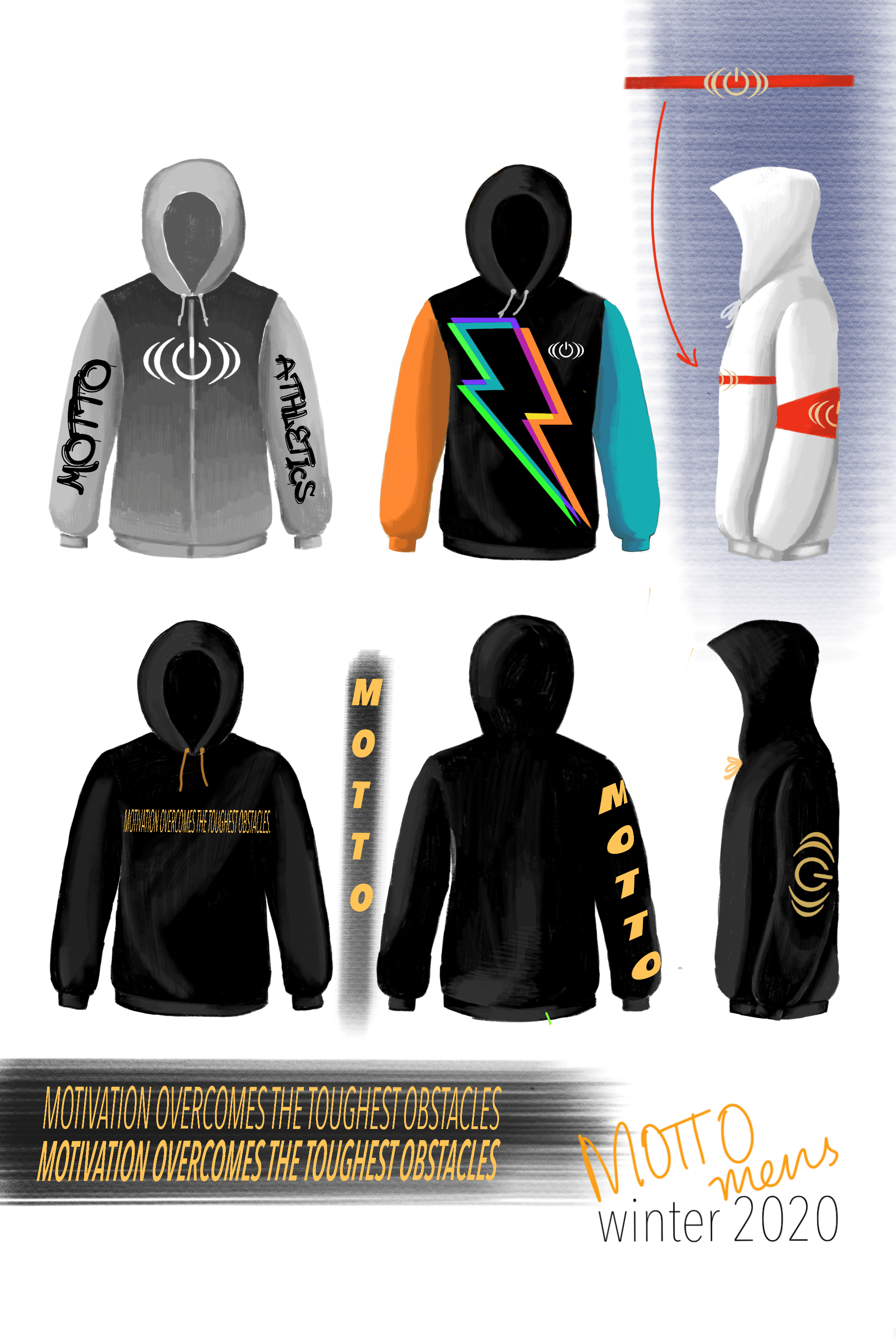 Hoodies designs in digital for MOTTOathletics