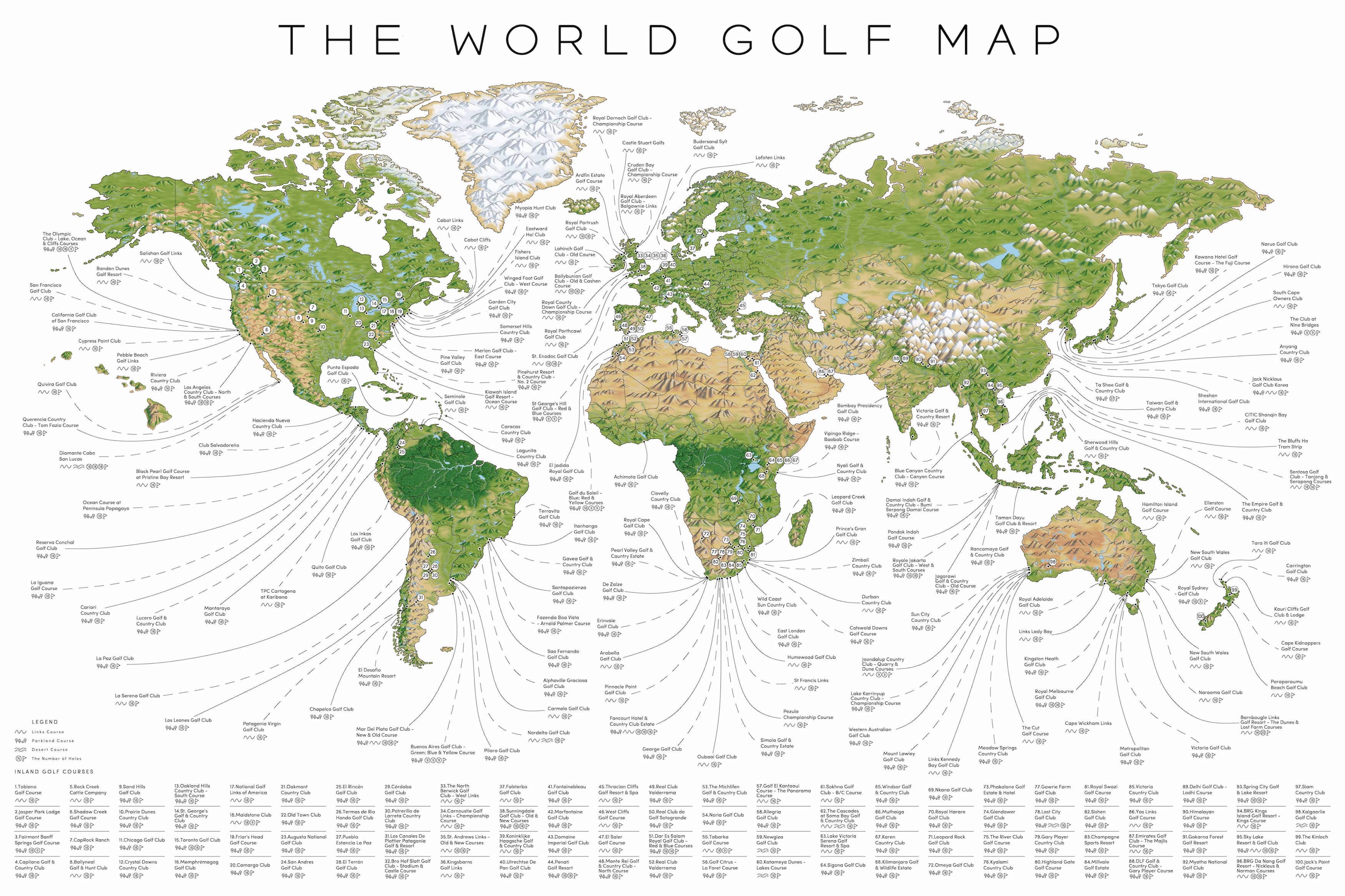The World Golf Map Malin Mizen 