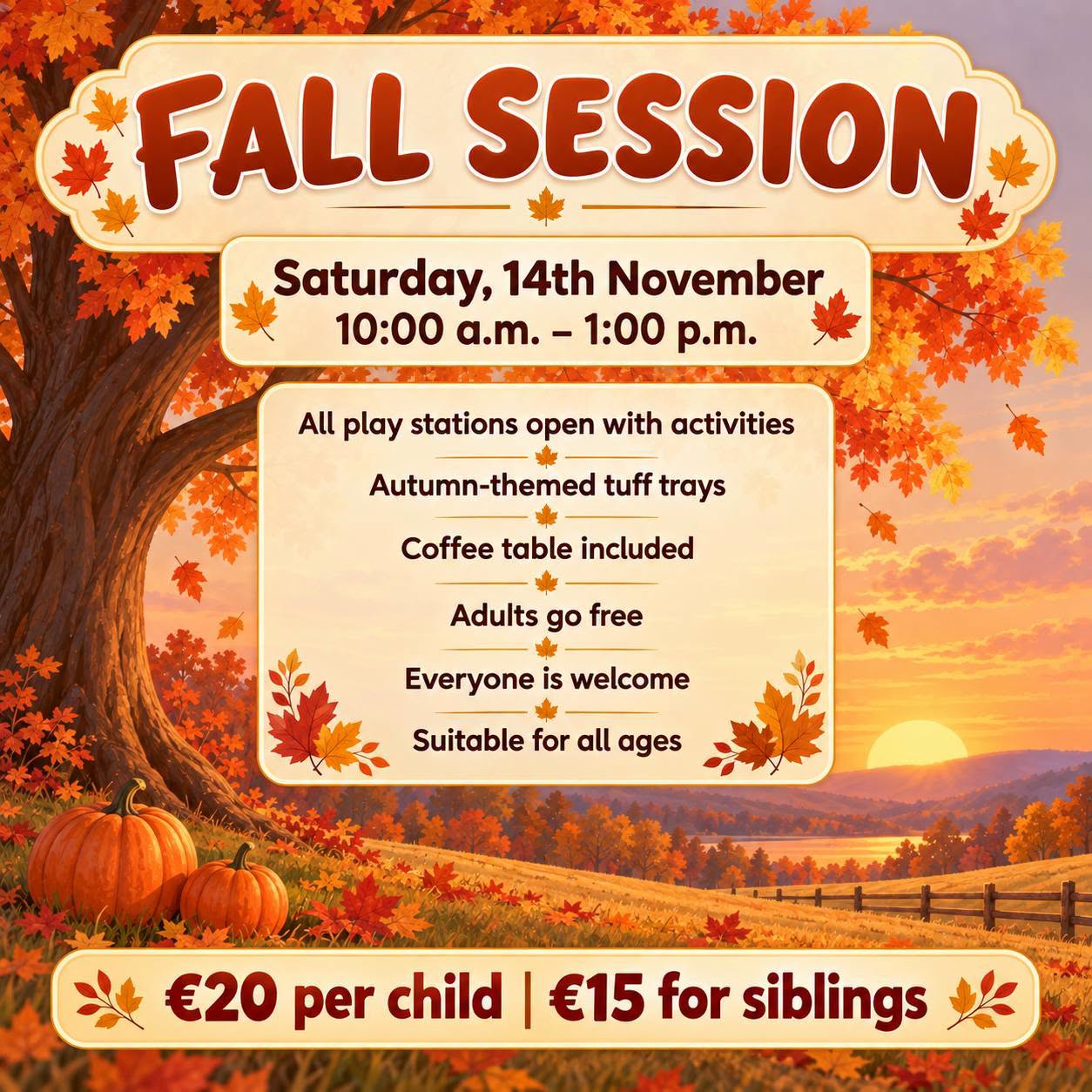 Fall Session (All Ages)