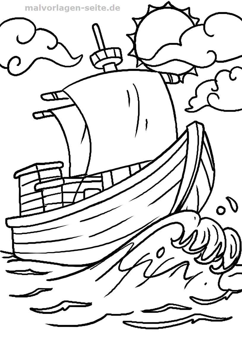 Ausmalbilder Boot