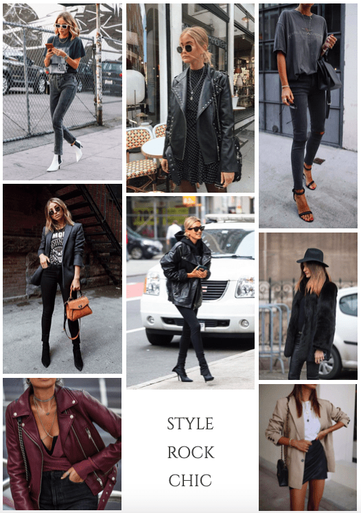 robe noire rock chic