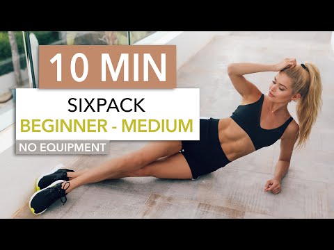 10 MIN SIXPACK WORKOUT – BEGINNER TO MEDIUM LEVEL, including breaks / No Equipment I Pamela Reif