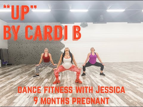 “Up” by Cardi B – Dance Fitness With Jessica 9 Months Pregnant 🤰🏻