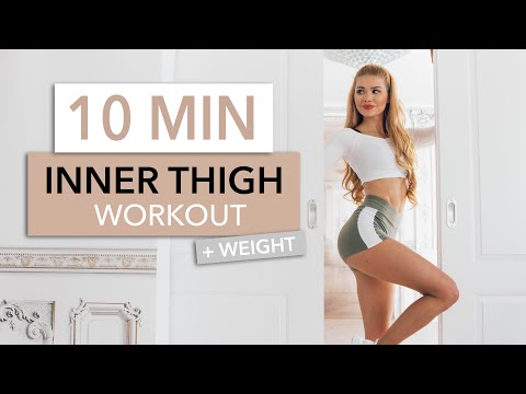 10 MIN INNER THIGH WORKOUT – tighten your legs / Intense Workout with weight I Pamela Reif