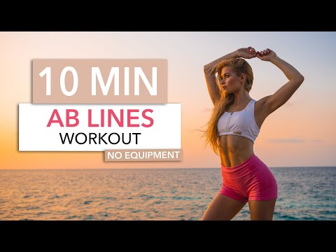 10 MIN AB LINES WORKOUT – efficient for middle, side & upper abs / No Equipment I Pamela Reif