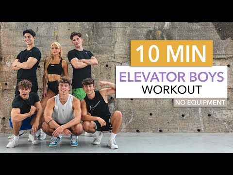 10 MIN ELEVATOR BOYS WORKOUT – Fun Full Body / Abs, Cardio, Arms + Dance