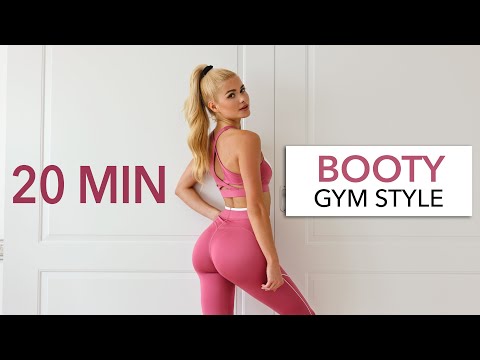 20 MIN BOOTY, GYM STYLE – Circuit Training with breaks / no quads, only booty / Weight & Booty Band