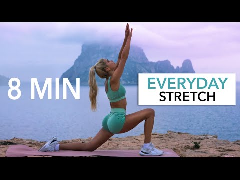 8 MIN EVERYDAY STRETCH – for stiff muscles, after your workout & before bed I Pamela Reif