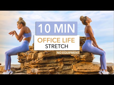 10 MIN OFFICE LIFE STRETCH, advanced – Sitting a lot? Release stiffness & fix your posture
