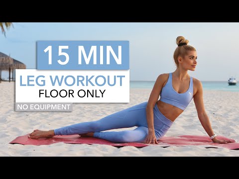 15 MIN LEG WORKOUT, Floor Only – Level: Medium, slow Pilates Style, low impact, knee friendly