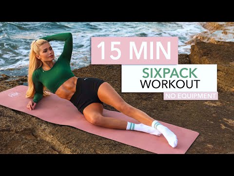 15 MIN SIXPACK WORKOUT – Beginner & Medium / for lower, upper & side abs