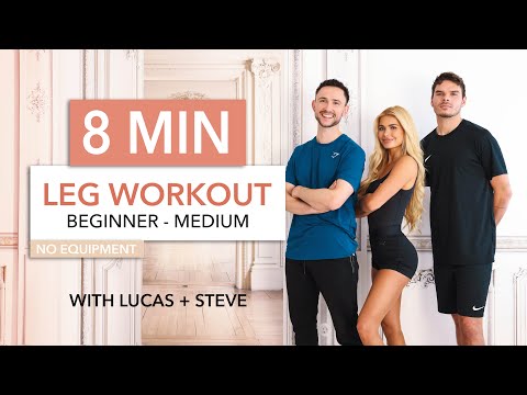 8 MIN LEG WORKOUT – with Lucas & Steve / Level: Beginner – Medium, or use it as a Warm Up