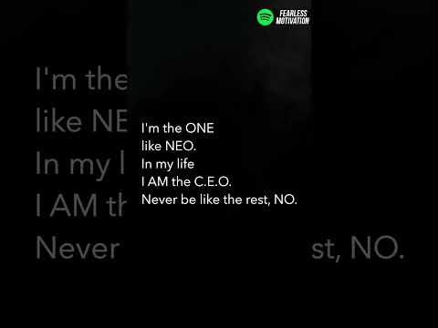 “I’m THE ONE like NEO”