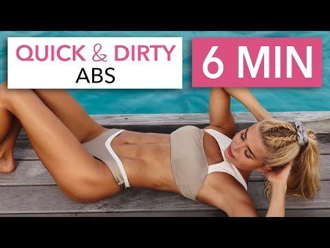 6 MIN QUICK + DIRTY ABS – short & VERY effective – intense sixpack workout