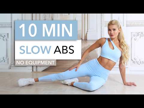 10 MIN SLOW ABS – no hectic, no sweat, kind of elegant, intense burn – Sixpack Workout