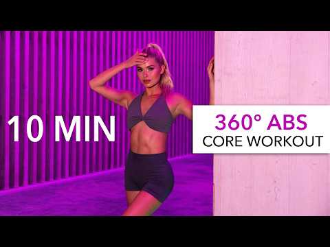 10 MIN 360° ABS – intense core workout for the ultimate sixpack I lower & upper abs, obliques