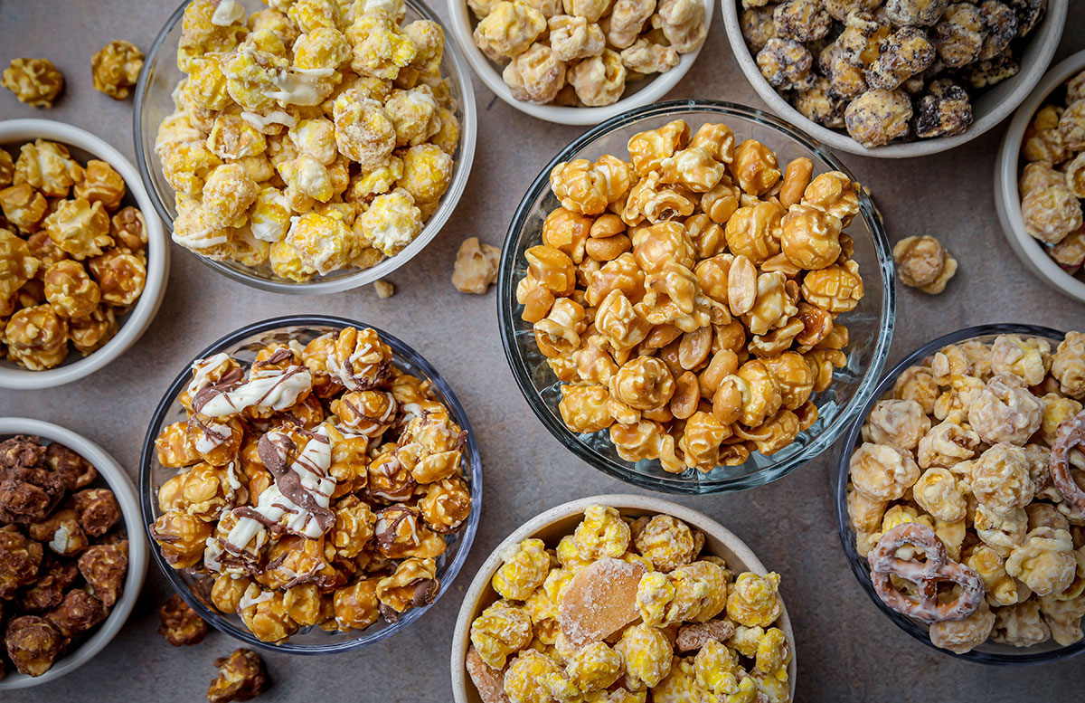4 Pack Sampler-Size Gourmet Popcorn - 35+ Premium Flavors