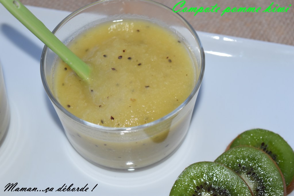 Compote pomme kiwi - Maman...ça déborde