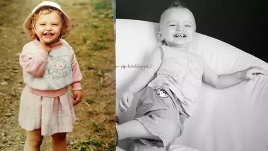 Comparaison photo enfance mère et ressemblance fils