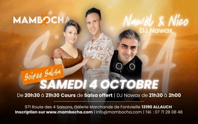 Soirée Salsa DJ Nawax – Nawël & Nico | le 04.10.25
