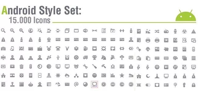 15 000 Android Icons Amazing Freebie Several Sizes Android 