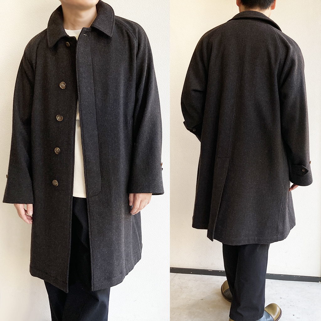 WORKERS ウールカシミアツイードで作ったバルカラーコート