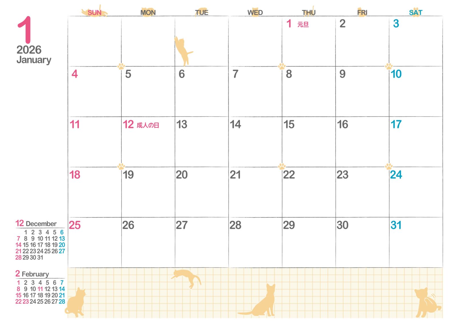 2026 block-01Jan-planner