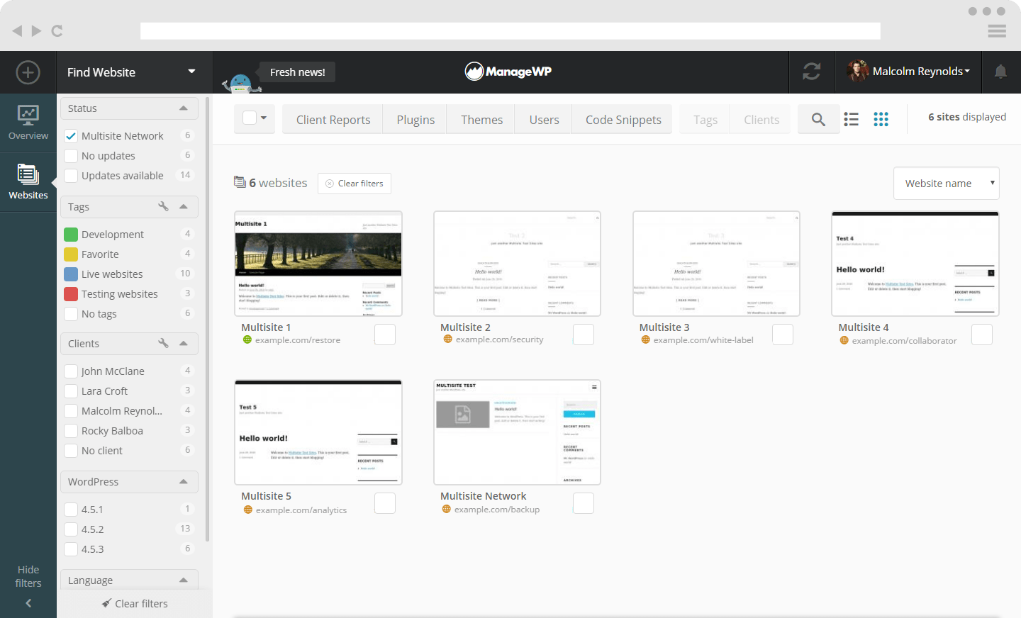 Manage translations on the generated page instead of using a post context (e.g. How to manage your WordPress multisite - ManageWP
