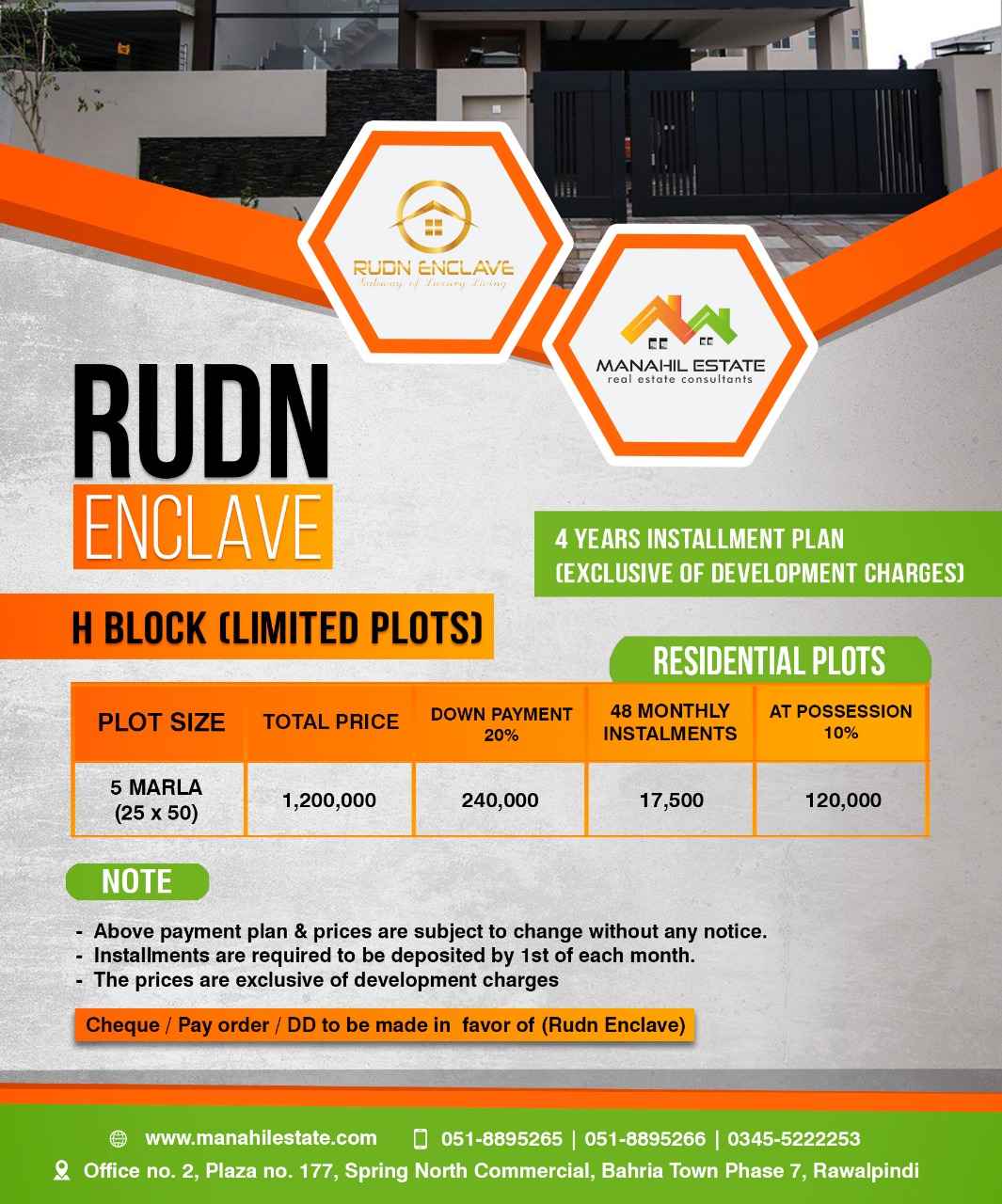 best investment options in rudn enclave general block