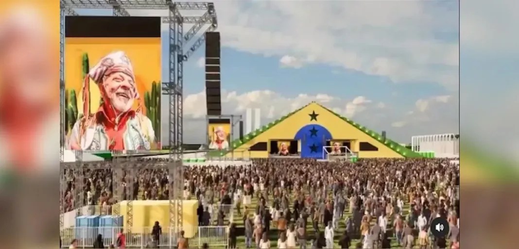 Janja publica vídeo com palcos montados para a posse de Lula: “Grande festa popular”