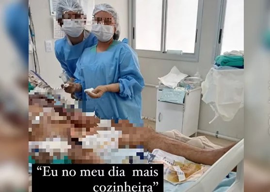 foto de paciente na UTI