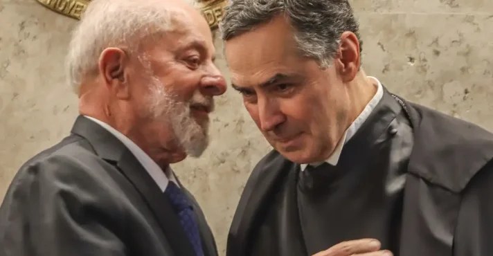 presidente Lula e o presidente do STF, Luiz Roberto Barroso.