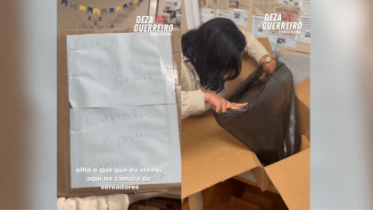 vereadora recebe cachorro morto dentro de caixa