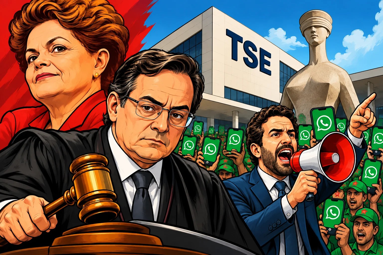 Gavel TSE e multidao digital