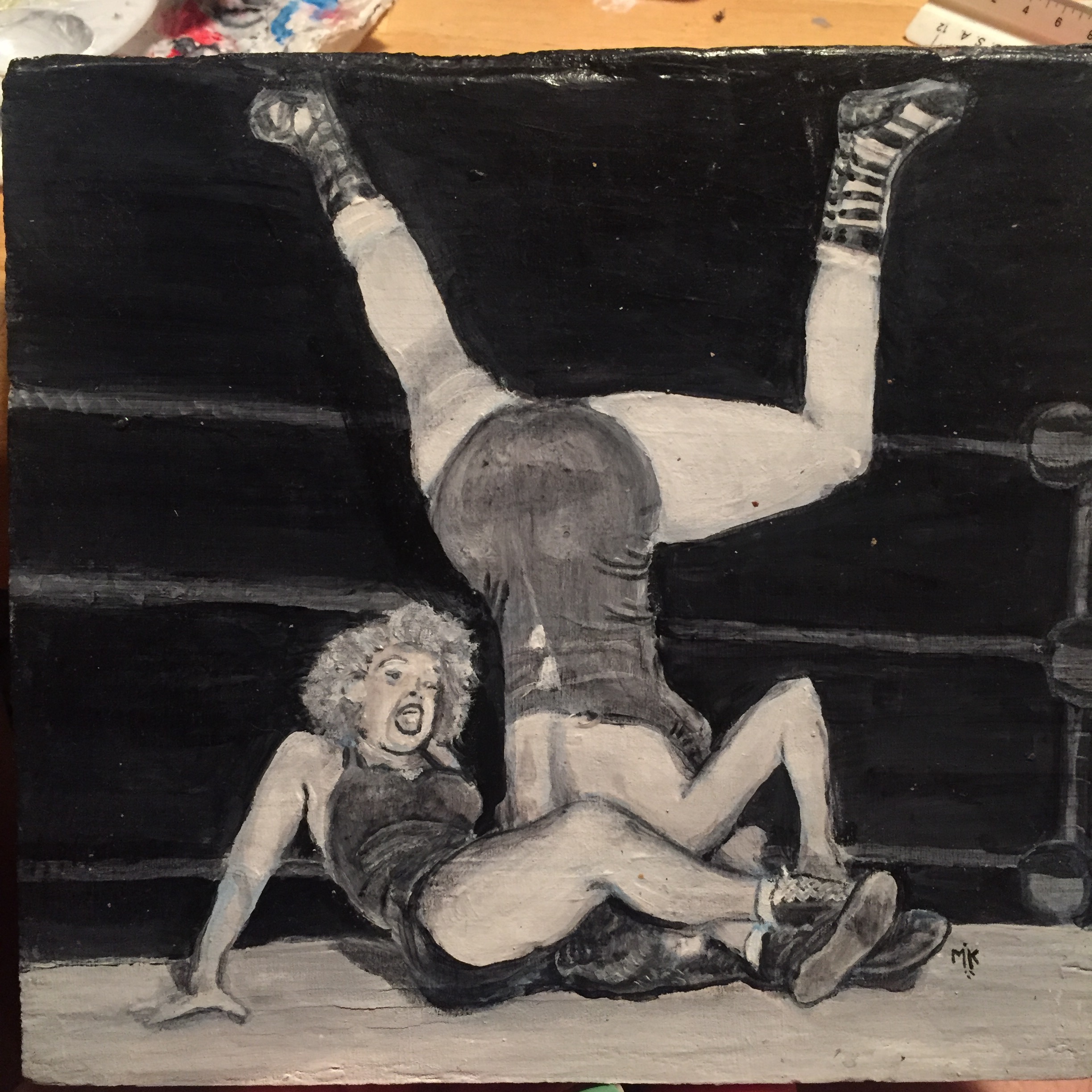 Acrylics on plywood (8"x 8")