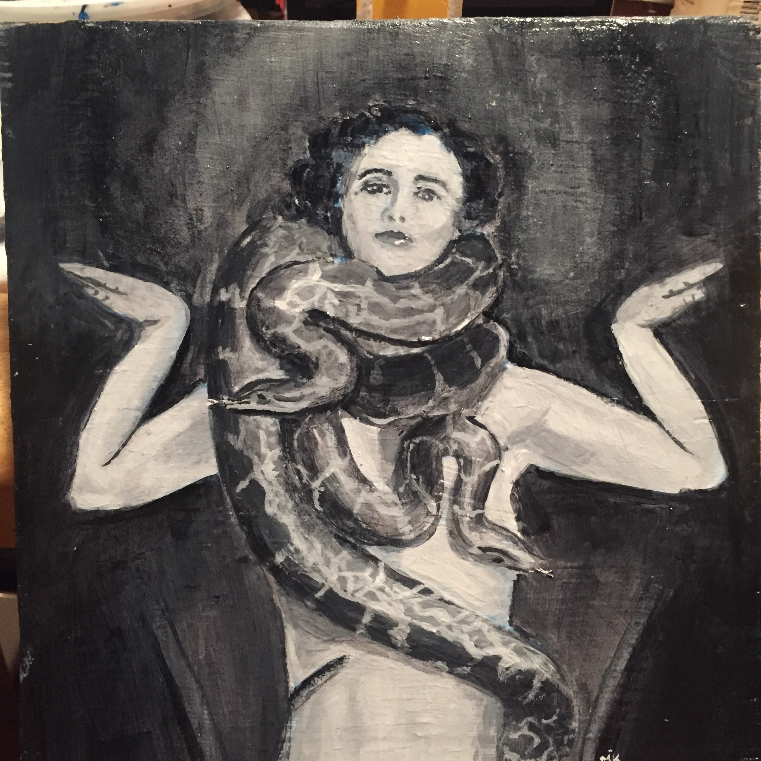 Acrylics on plywood (8"x 8")