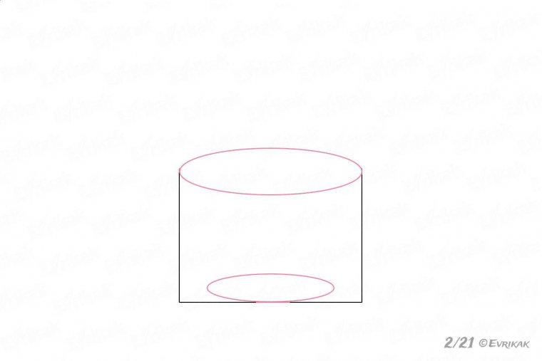 как нарисовать пирожное поэтапно