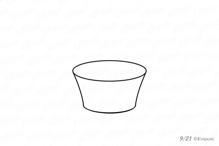 как легко нарисовать пироженку