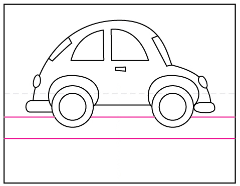 смотреть как нарисовать машину