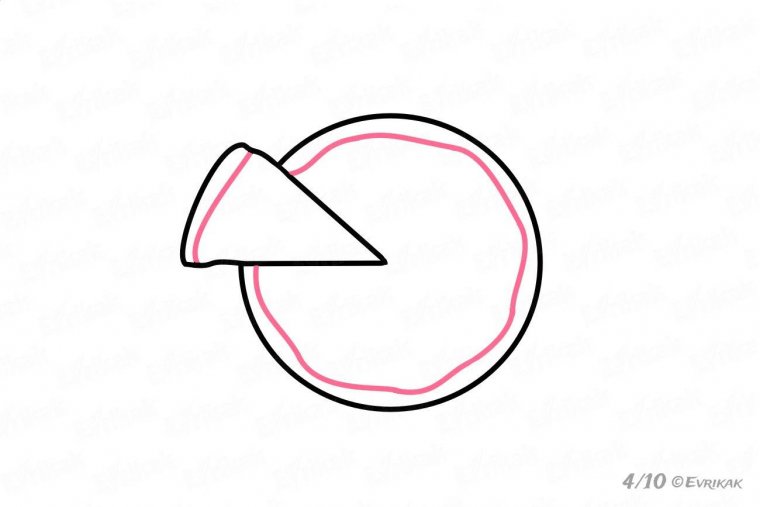 нарисовать пиццу по клеточкам