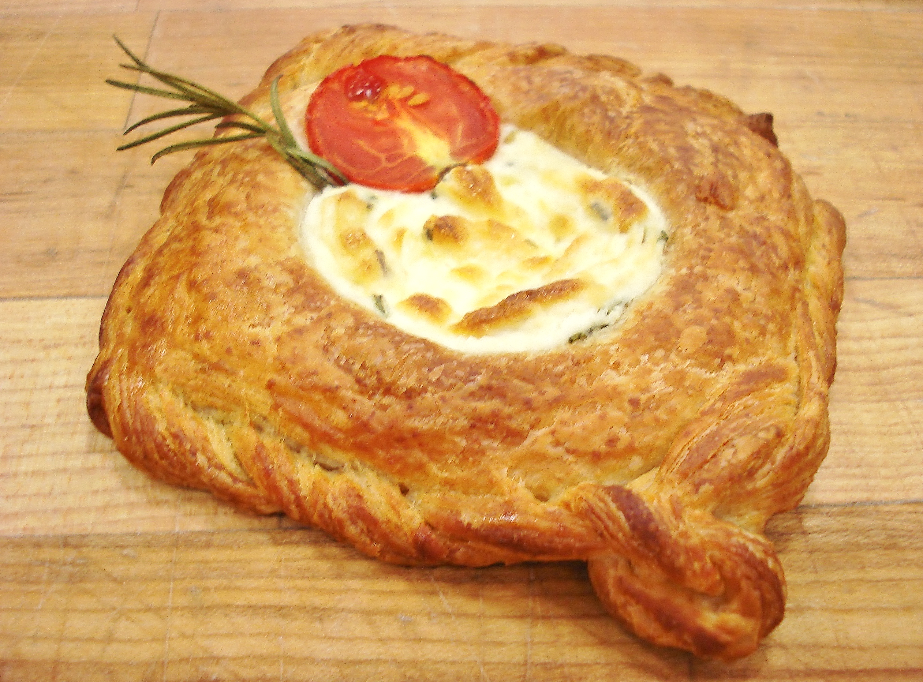 Herbed Cream Cheese & Tomato Whole-Wheat Danish