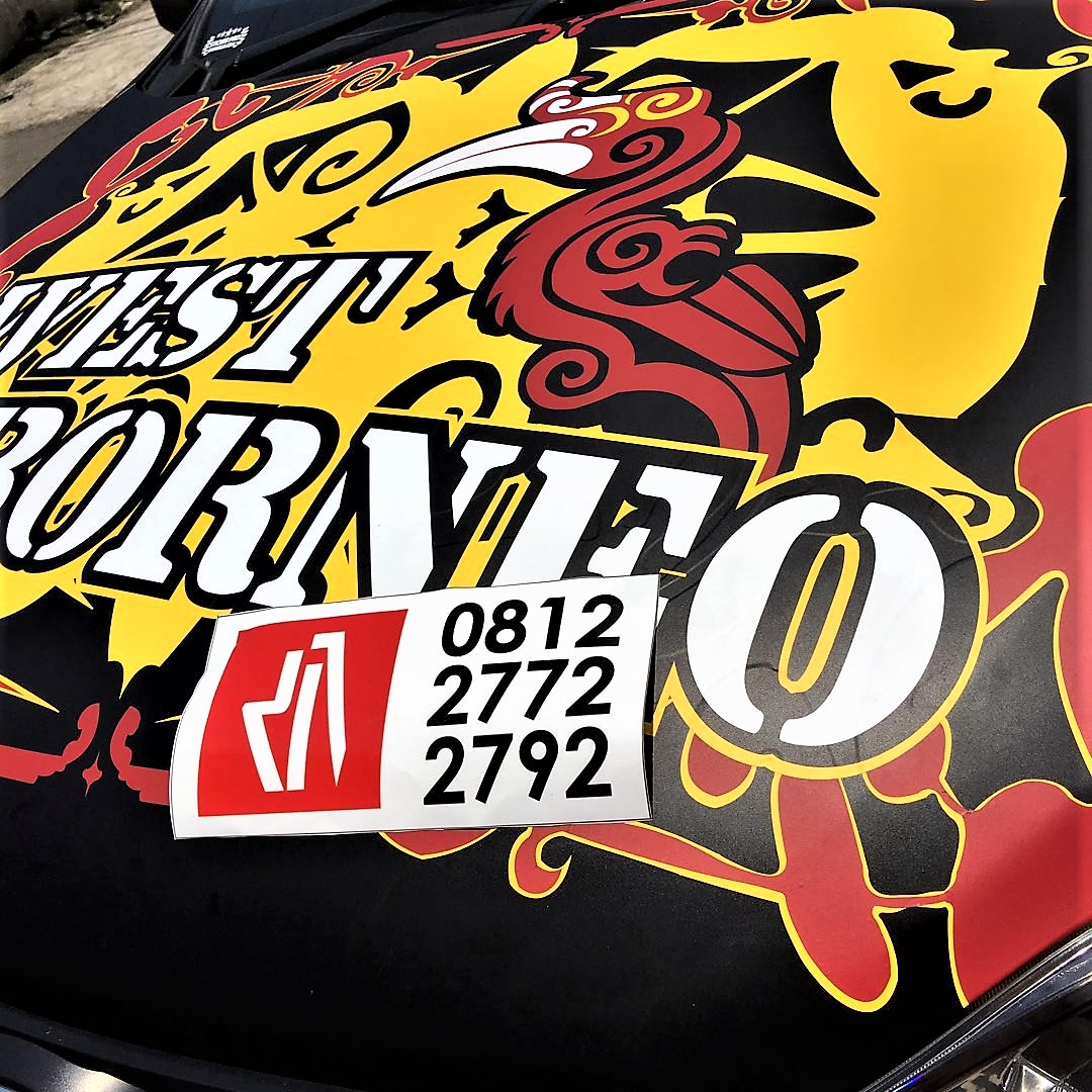 cutting stiker mobil yaris tibal dayak | 081227722792